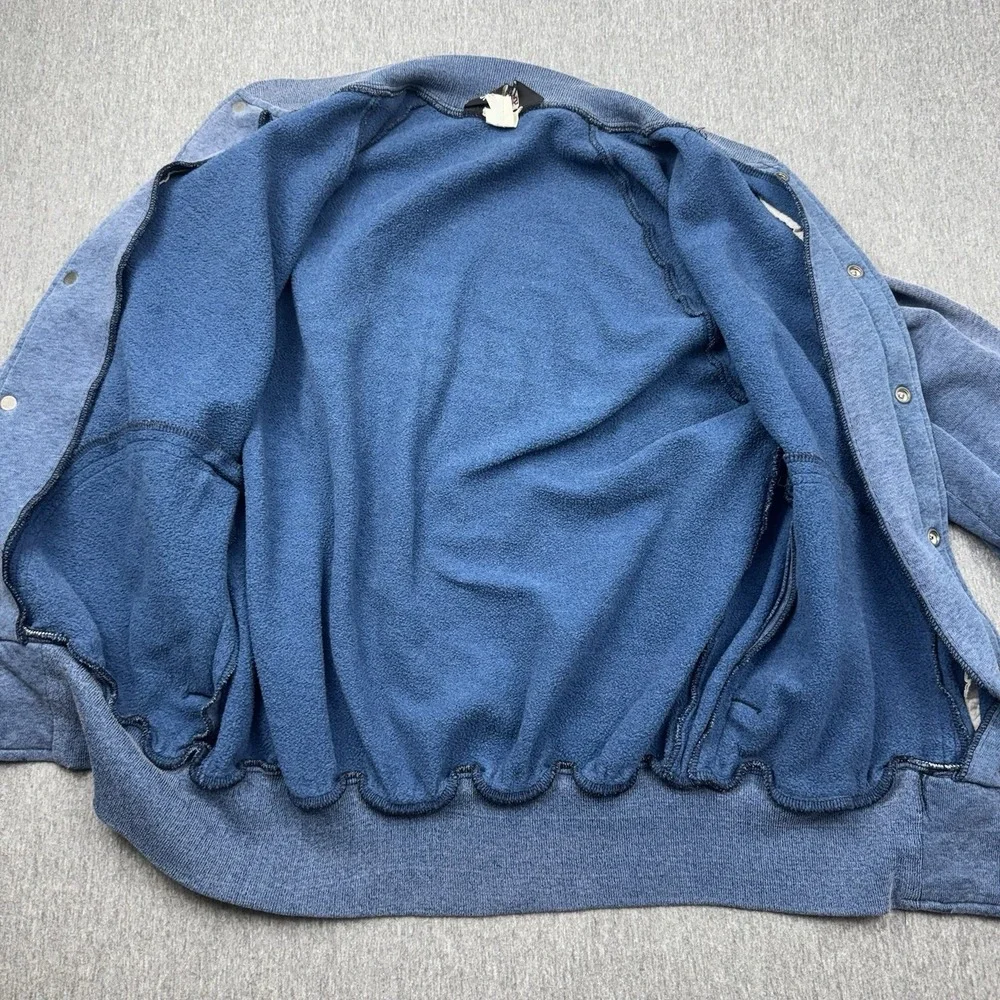Pepsi-Cola Snap Button Jacket Men's Size‎ M Navy Blue Vtg Sportsmaster USA Faded